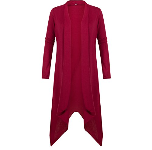 Solatin Women's Long Sleeve Waterfall Asymmetric Drape Open Long Maxi Cardigan