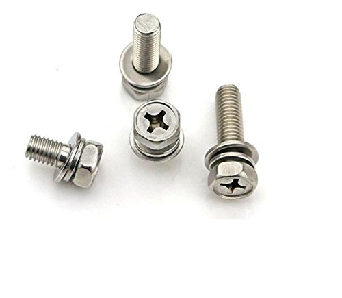 Algopix Similar Product 4 - 10pack M6 Cross Recessed Hex Bolt with