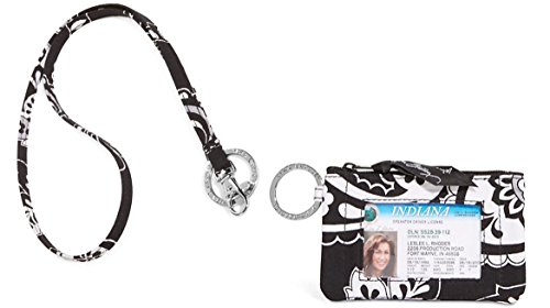 Vera Bradley Zip Id Case and Lanyard in Midnight Paisley