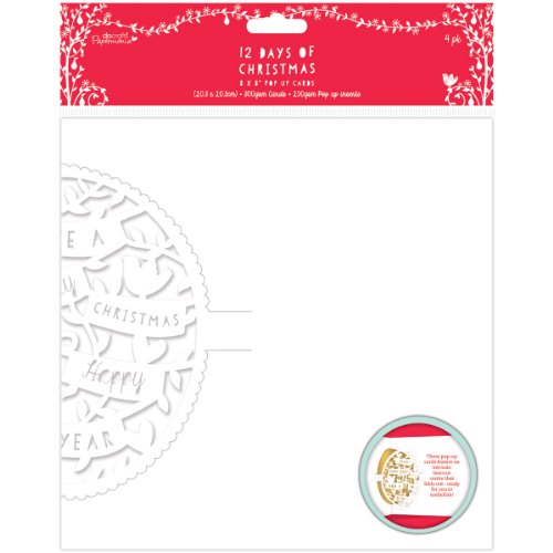 

Papermania 12 Days of Christmas Pop-Up Cards, 8 by 8-Inch, 4-Pack
