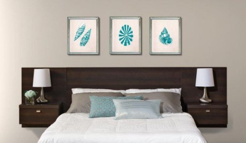 Series 9 Designer Floating Headboard with 2 Nightstands