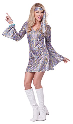 California Costumes Women's Disco Sensation 70's Dance Costume, Purple, Large
