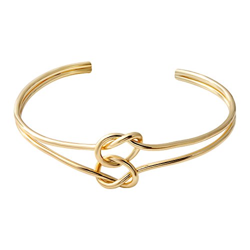 SENFAI High Polished Brand Design Kpop New Fashion Knotted Cuff Bracelet Bangle for Women Summer Jewelry