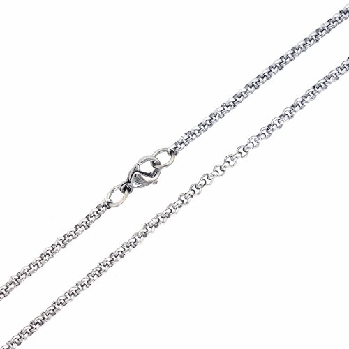 Stainless Steel Rolo Chain Necklace - 2.5MM (16