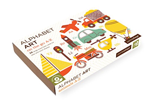 Petit Collage A-Z Alphabet Art Cards, On the Go