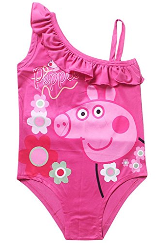 Toddle Peppa Pig-Baby Girls Flower Flounced One Piece Tankini Swimsuit Swimwear