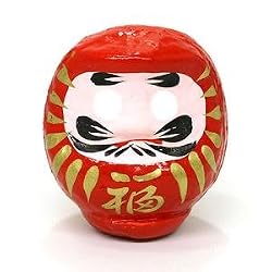 七転八起、祈願達成の縁起物福だるま3号（張子）