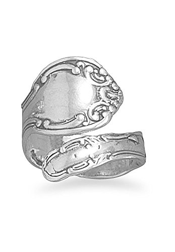 Oxidized Sterling Silver Spoon Ring