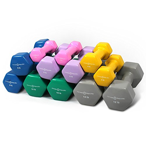 Fitness Republic Vinyl Dumbbell Pairs - Combo