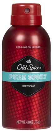 Old Spice Red Zone Body Spray, Pure Sport, 4 oz (Quantity of 5)