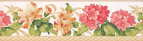 Algopix Similar Product 17 - Hot Pink Yellow Flowers Green BA4630B