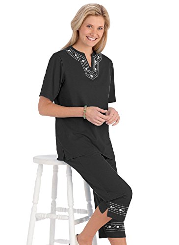 Embroidered Capri Set| - Sizes: SMMEDLG