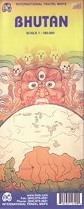Bhutan 1:380,000 Travel Map 2008***