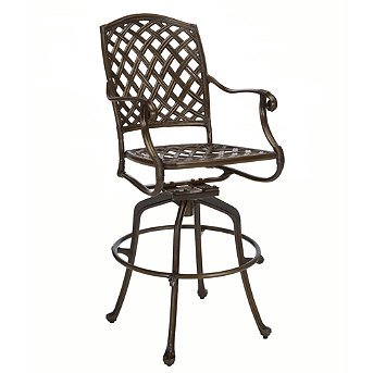 Venice Swivel Outdoor Bar Stool with Cushion - Cannes Gray ... (343 x 343 Pixel)