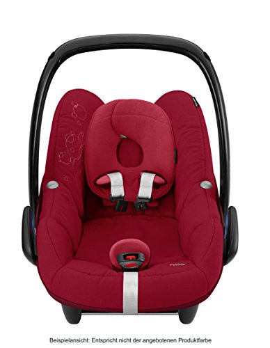Maxi-Cosi Babyschale Pebble, bis ca. 12 Monate (0-13 kg), ISOFIX-Installation mit Maxi-Cosi Basisstation (separat erhältlich), Innovatives Gurtsystem erleichtert An- und Abschnallen, black crystal -