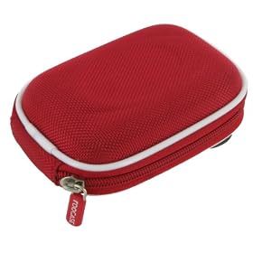 rooCASE Nylon Hard Shell (Red) Carrying Case with Memory Foam for Canon PowerShot SX230 HS GPS-enabled Digital Camera