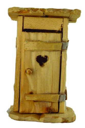 Krippenzubehör, Toilettenhäusschen natur, Höhe 12cm