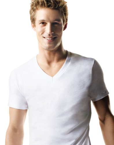 Hanes Men's Tall Tagless V-Neck Undershirt (3 Pack)