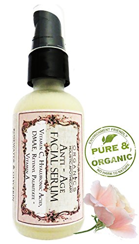 Face Serum Antioxidant Moisturizer - Anti - Age Vitamin C Serum - Hyaluronic Acid - DMAE - Retinyl Palmitate Vitamin A Regenerates Skin Best Anti - Wrinkle Facial Serum - Proven Ingredients - Purest Quality - Non - Greasy Paraben Free, BPA Free - Deluxe Size 2 FL OZ