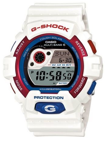 casio g-shock "white tricolor series multi band 6" gw-8900tr-7