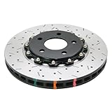 DBA DBA52113BLKXS 5000 Series XS Black Hat Premium Cross-Drilled and Slotted Front Vented Fully Assembled Disc Brake Rotor