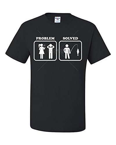Problem Solved Funny Fishing T-Shirt Camping Hunting Husband Dad Gift Tee Shirt
