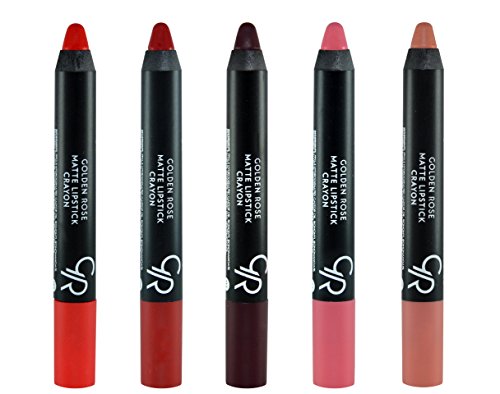 Golden Rose Matte Lipstick Crayon Set of 5
