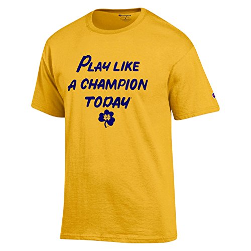 Notre Dame Fighting Irish Adult Play Like a Champion T-Shirt - Gold