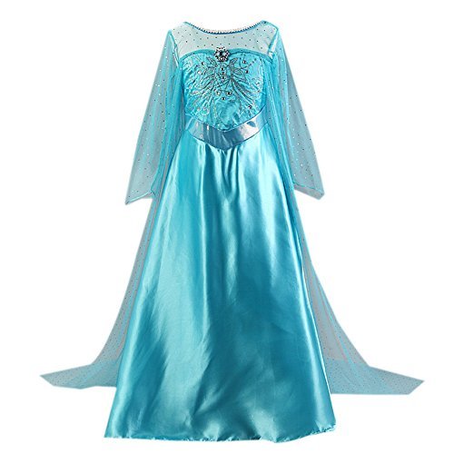 iPretty Disfraz Vestido Princesa para Cumpleaños Fiesta Carnaval Cosplay Talla 130cm
