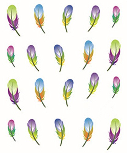 3D Feather Nail Art Tips Nail Decal Stickers