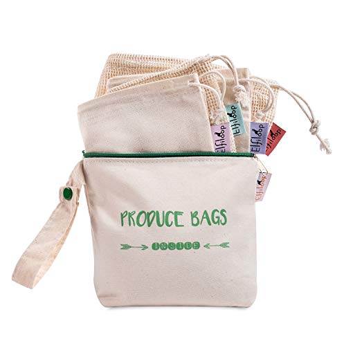 Algopix Similar Product 11 - Elfiloop Reusable Produce Bags Cotton