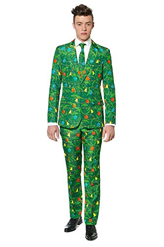 Green Christmas Tree Men's Christmas Costume Suit