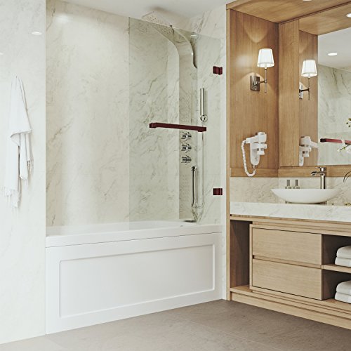Algopix Similar Product 8 - VIGO Rialto 34in Bathtub Door with