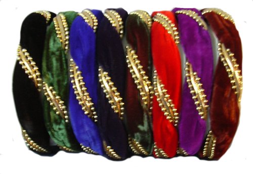 Beaded Twist Hair Band Set of 8