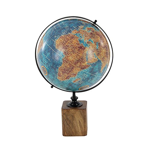 Algopix Similar Product 7 - Benzara Decorative Wood Pvc Globe Home