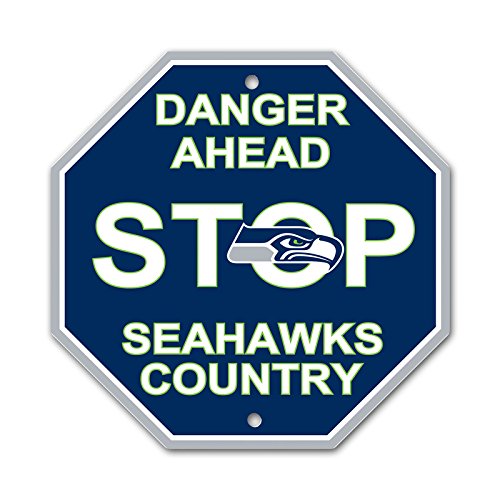 Seattle Seahawks NFL Danger Ahead Stop Sign - 12