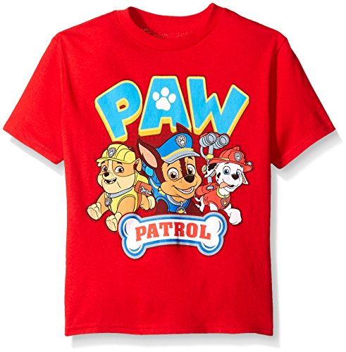 Paw Patrol Boys' Rubble, Chase, Marshall Short Sleeve Tee