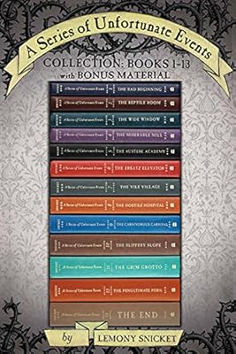 A Series of Unfortunate Events Collection: Books 1-13 with Bonus Material: The Bad Beginning, The Reptile Room, The Wide Window, The Miserable Mill, The ... Grim Grotto, The Penultimate Peril, The End