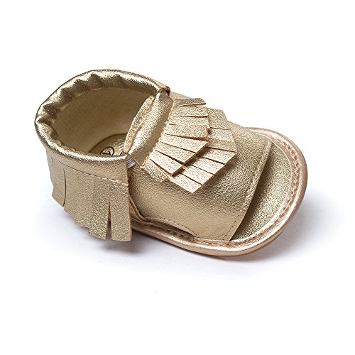 Kuner Baby Boys Girls Tassel Soft Sole Anti-Slip Summer Prewalker Sandals First Walkers
