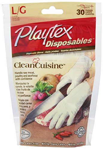 Playtex CleanCuisine Disposable Gloves Large - 2 Packs Of 30 Count = 60 Count