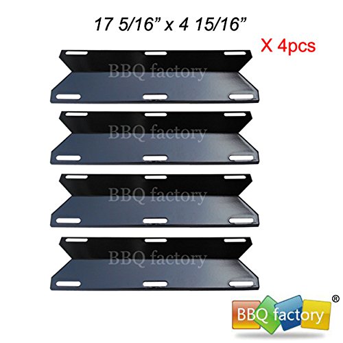 bbq factory® Replacement Porcelain Steel BBQ Gas Grill Heat Plate / Heat Shield JBX041 (4-pack) Select Gas Grill Models By Charmglow, Permasteel, Costco, Nexgrill, Perfect Flame, Sam's Club, Grand Isle and Other