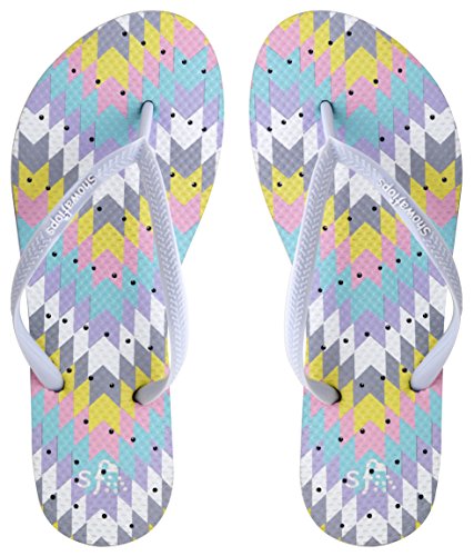 Showaflops Women's Antimicrobial Shower & Water Sandals - Aztec Pastel