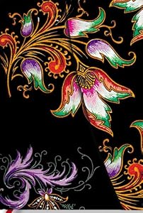 Lyon Florals Flora Cascade Ebony Midi Wrap Lined