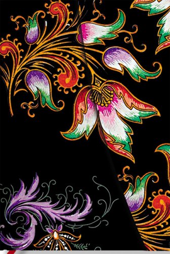 Lyon Florals Flora Cascade Ebony Midi Wrap Lined by Paperblanks Book Company