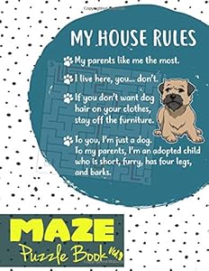 Maze Puzzle Book Vol.3: The Amazing 70 Challenging Puzzles Maze Book for Adult Kid Border Terrier Dog Puppy Owners and Lovers by Pretty Puppy