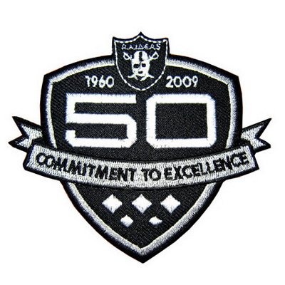 2009 Oakland Raiders 50th Anniversary AFL NFL Jersey Patch