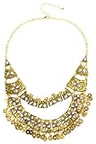 Btime Black Friday Women Resin Petal and The Horn of Water Buffalo Shape Necklace(gold)