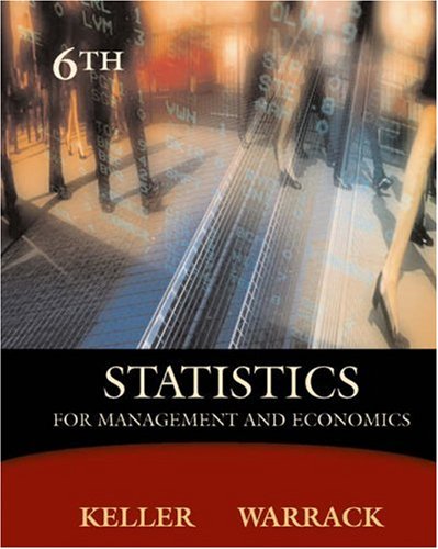 Statistics for Management and Economics (with CD-ROM and InfoTrac) (Available Titles CengageNOW) by Gerald Keller