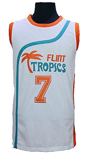 Mens Flint Tropics Movie #7 COFFEE Black Basketball jersey Stitched QIUYI-001