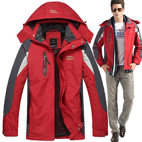 

Men's Super Outdoor Waterproof Windproof Hooded Jacket (Green S)